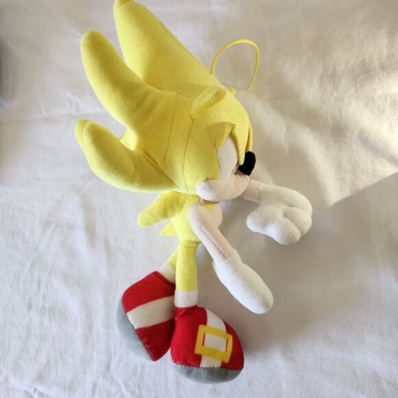 Sonic The Hedgehog Super Sonic Plush 12” Yellow Jakks Pacific 2023 Toy Collect - Picture 6 of 8